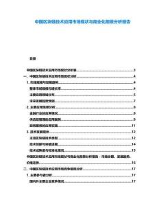 中國區(qū)塊鏈技術(shù)應(yīng)用市場現(xiàn)狀與商業(yè)化前景分析報告