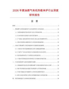 2026年燃油燃?xì)庥袡C(jī)熱載體爐行業(yè)深度研究報(bào)告
