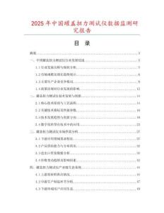 2025年中國罐蓋扭力測試儀數(shù)據(jù)監(jiān)測研究報告