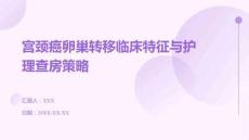 宮頸癌卵巢轉(zhuǎn)移臨床特征與護(hù)理查房策略