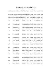 Intel Netbust架构 775针CPU大全
