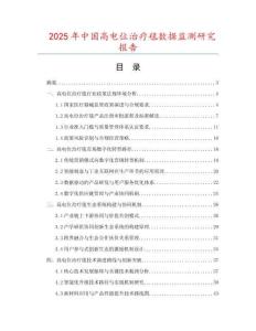 2025年中國高電位治療毯數據監測研究報告