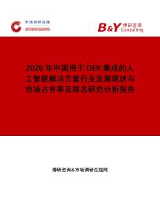 2026年中國(guó)用于DER集成的人工智能解決方案行業(yè)發(fā)展現(xiàn)狀與市場(chǎng)占有率及排名研究分析報(bào)告