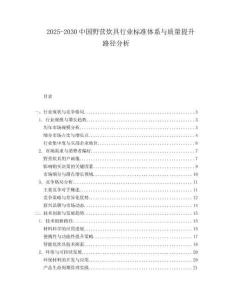 2025-2030中国野营炊具行业标准体系与质量提升路径分析