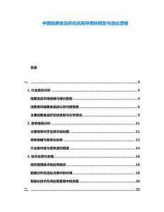 中國臨期食品折扣店庫存周轉(zhuǎn)模型與選址邏輯