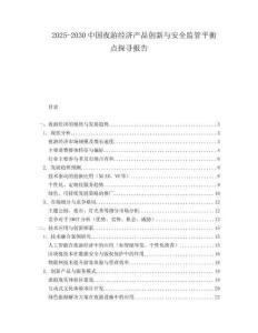 2025-2030中國夜游經(jīng)濟產(chǎn)品創(chuàng)新與安全監(jiān)管平衡點探尋報告