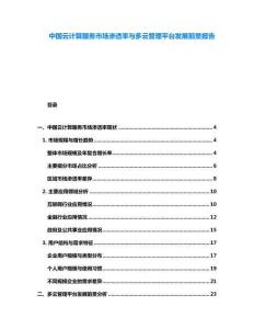 中國云計(jì)算服務(wù)市場滲透率與多云管理平臺發(fā)展前景報(bào)告