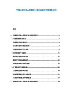 中國工業機器人控制器行業市場趨勢供需分析研究