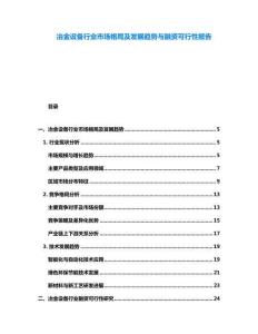 冶金設(shè)備行業(yè)市場格局及發(fā)展趨勢與融資可行性報告