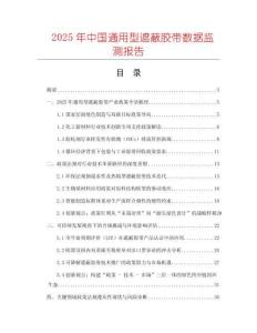 2025年中國通用型遮蔽膠帶數據監測報告