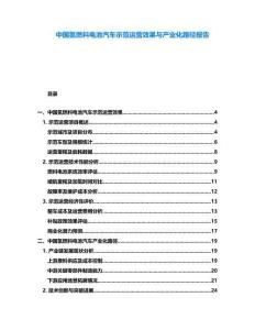 中國氫燃料電池汽車示范運營效果與產(chǎn)業(yè)化路徑報告