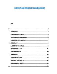 中國(guó)移動(dòng)充電服務(wù)網(wǎng)絡(luò)布局與商業(yè)模式創(chuàng)新報(bào)告