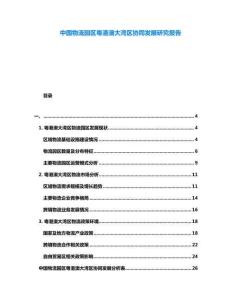 中國物流園區(qū)粵港澳大灣區(qū)協(xié)同發(fā)展研究報告