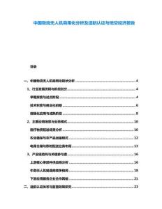 中國物流無人機商用化分析及適航認證與低空經濟報告