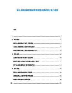 稀土永磁材料在新能源領(lǐng)域需求爆發(fā)增長潛力報(bào)告