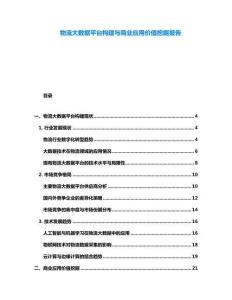 物流大数据平台构建与商业应用价值挖掘报告