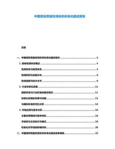 中國煤炭質量檢測體系標準化建設報告