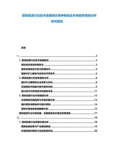煤炭能源行業技術發展現狀競爭格局及未來趨勢預測分析研究報告