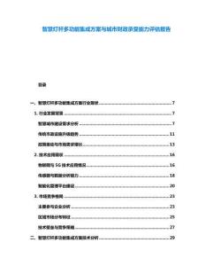 智慧燈桿多功能集成方案與城市財政承受能力評估報告