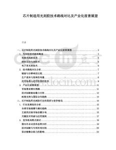 芯片制造用光刻膠技術(shù)路線對比及產(chǎn)業(yè)化前景展望