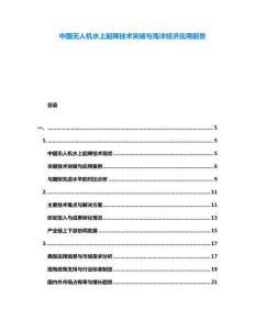 中国无人机水上起降技术突破与海洋经济应用前景
