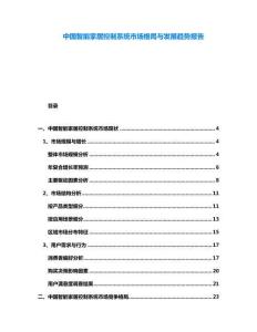中國智能家居控制系統(tǒng)市場格局與發(fā)展趨勢報告