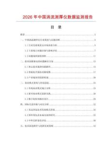 2026年中國渦流測厚儀數據監測報告