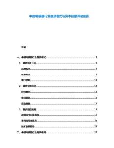 中國電感器行業(yè)融資模式與資本回報評估報告