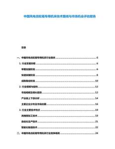 中國風(fēng)電齒輪箱專用機(jī)床技術(shù)路線與市場機(jī)會評估報告