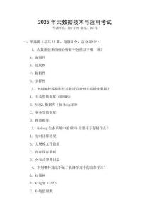 2025年大數(shù)據(jù)技術(shù)與應(yīng)用考試