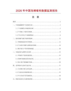 2026年中國泡棉啞鈴數(shù)據(jù)監(jiān)測報告