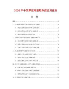 2026年中國厚底高跟鞋數據監測報告