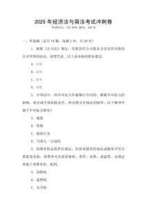 2025年經濟法與商法考試沖刺卷