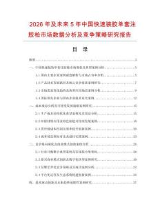 2026年及未來5年中國快速裝膠單套注膠槍市場數(shù)據(jù)分析及競爭策略研究報(bào)告