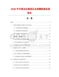 2026年中國加壓微型反應裝置數據監測報告
