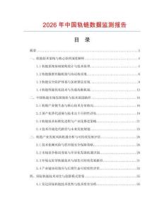 2026年中國軌鏈數(shù)據(jù)監(jiān)測報告
