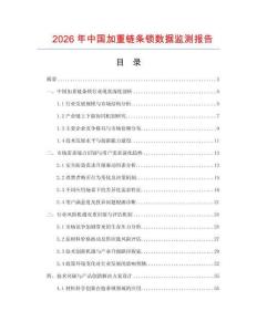 2026年中国加重链条锁数据监测报告