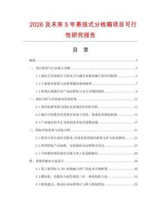 2026及未來5年懸掛式分線箱項目可行性研究報告