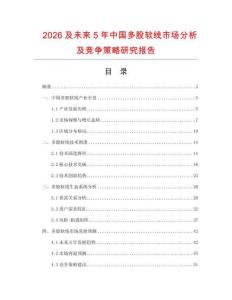 2026及未來5年中國多股軟線市場分析及競爭策略研究報(bào)告