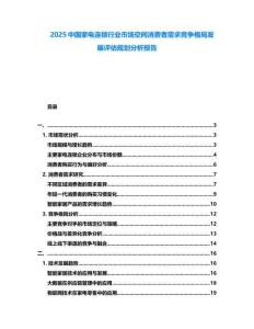 2025中國家電連鎖行業(yè)市場空間消費者需求競爭格局發(fā)展評估規(guī)劃分析報告