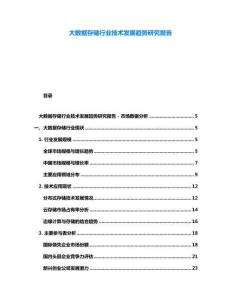 大數(shù)據(jù)存儲行業(yè)技術(shù)發(fā)展趨勢研究報告