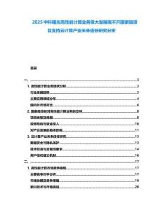 2025中科曙光高性能計(jì)算業(yè)務(wù)極大發(fā)展離不開(kāi)國(guó)家級(jí)項(xiàng)目支持云計(jì)算產(chǎn)業(yè)未來(lái)信任研究分析