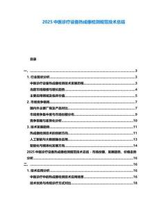 2025中醫(yī)診療設(shè)備熱成像檢測規(guī)范技術(shù)總結(jié)