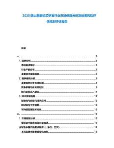 2025瑞士制表機芯研發行業市場供需分析及投資風險評估規劃評估報告