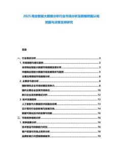 2025商业智能大数据分析行业市场分析及数据挖掘认知挖掘与决策支持研究