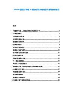 2025中國(guó)醫(yī)療影像AI輔助診斷系統(tǒng)商業(yè)化落地分析報(bào)告