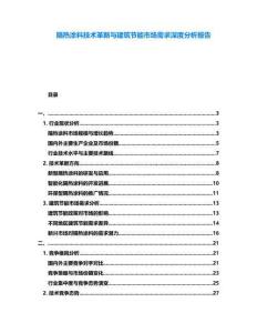 隔熱涂料技術(shù)革新與建筑節(jié)能市場需求深度分析報(bào)告