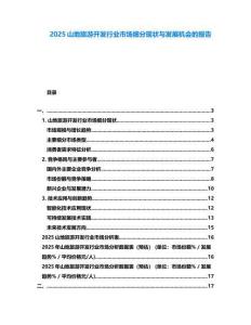 2025山地旅游開發(fā)行業(yè)市場(chǎng)細(xì)分現(xiàn)狀與發(fā)展機(jī)會(huì)的報(bào)告