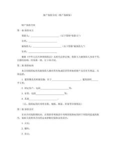 財產保險合同（財產保障版）