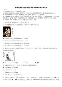 西藏自治区拉萨市2026年中考物理最后一模试卷（含答案解析）